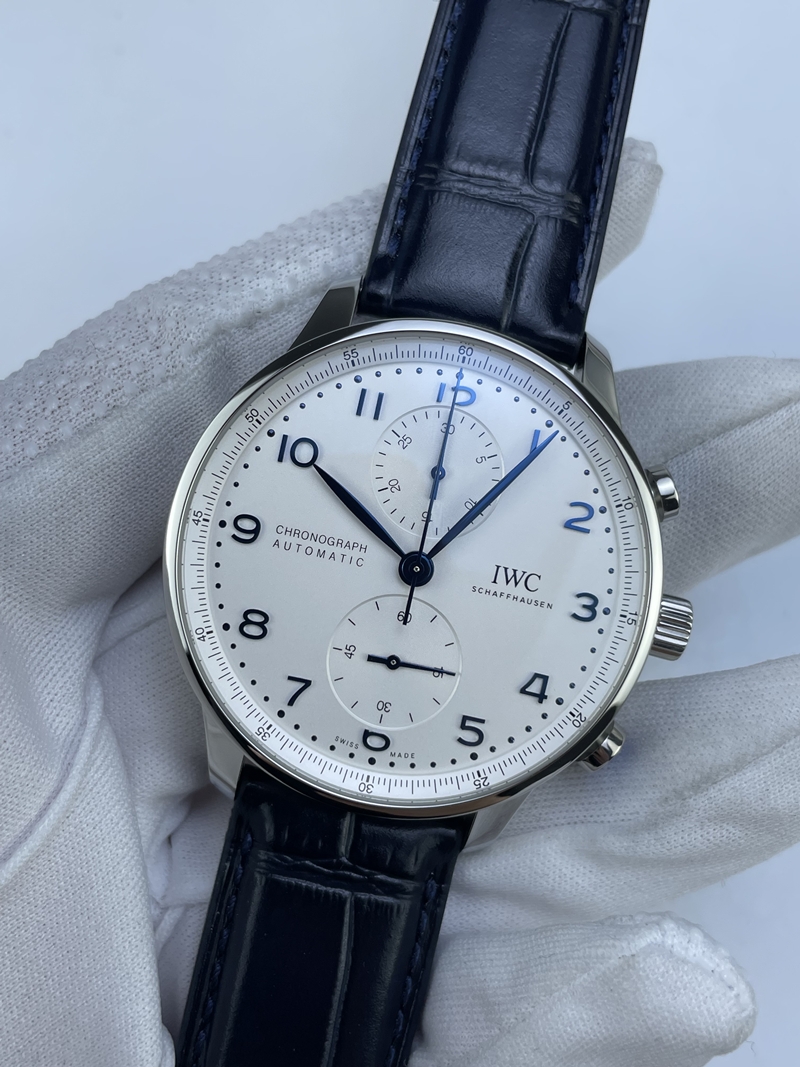 (준비완료/특급배송)NO.3161/ZF공장 V3 IWC IW3716 포루트기저 화이트다이얼 블루핸즈 가죽