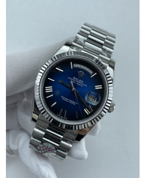 (준비완료/특급배송)NO.3660/QP공장 롤렉스 데이데이트40 텅스텐 블루옴브레로만다이얼